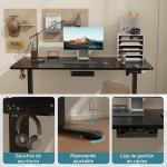Escritorio Elevable Eléctrico Airfish 160×80 cm Negro