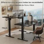 Escritorio Elevable Eléctrico Airfish 160×80 cm Negro