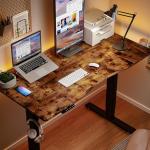 Mondeer Escritorio Eléctrico Regulable 120x60 cm Madera Rustica