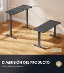 Escritorio Elevable Eléctrico OffiGo 140×54 cm Negro