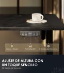 Escritorio Elevable Eléctrico OffiGo 140×54 cm Negro