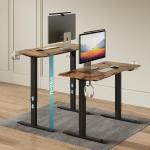 Mondeer Escritorio Eléctrico Regulable 120x60 cm Madera Rustica