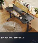 Escritorio Elevable Eléctrico OffiGo 140×54 cm Negro