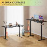 Escritorio Elevable Eléctrico DEVAISE 140×70 cm Color Negro