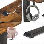 Mondeer Escritorio Eléctrico Regulable 120x60 cm Madera Rustica