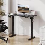 Escritorio Elevable Eléctrico SANODESK 110×54 cm Negro con Tablero Entero