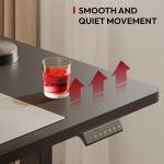 Escritorio Elevable Eléctrico SANODESK 110×54 cm Negro con Tablero Entero