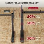 Escritorio Elevable Eléctrico SANODESK 110×54 cm Negro con Tablero Entero