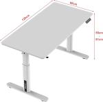 Escritorio Infantil Regulable en Altura pro.tec Ringe 120×60 cm Blanco