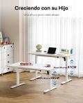 Escritorio Infantil Elevable Eléctrico HUANUO 120×60 cm Blanco
