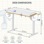 Escritorio Elevable Infantil Eléctrico FLEXISPOT SK1 110×52 cm Blanco