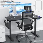 KESSER Escritorio Elevable Eléctrico 120x60 cm Negro