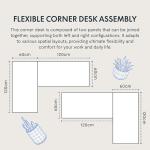 FLEXISPOT Escritorio elevable eléctrico en L 180×120 cm