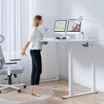 Dripex Escritorio elevable eléctrico en L 180×110 cm Con doble motor