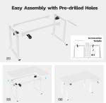 Dripex Escritorio elevable eléctrico en L 180×110 cm Con doble motor