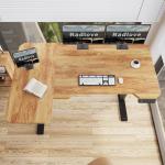 Radlove Escritorio elevable eléctrico de esquina en L 150×78 cm