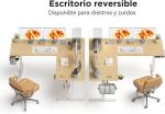WALKINGDESK Escritorio elevable eléctrico en L 160×140 cm