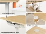 WALKINGDESK Escritorio elevable eléctrico en L 160×140 cm
