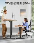 ErGear Escritorio Elevable Eléctrico 140x70 cm Marrón con Panel de 4 Memorias y Gancho