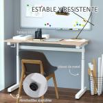 Vinsetto escritorio elevable manual con manivela 120×60 cm