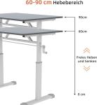 ZHOMGG Escritorio elevable manual 80×60 cm con manivela