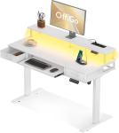OffiGo escritorio elevable eléctrico 120 cm con enchufes y cajones