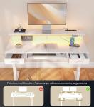 OffiGo escritorio elevable eléctrico 120 cm con enchufes y cajones