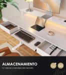 OffiGo escritorio elevable eléctrico 120 cm con enchufes y cajones