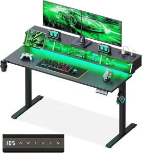 Escritorio Gaming Elevable OffiGo 140 cm con 2 Enchufes