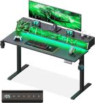 Escritorio Gaming Elevable OffiGo 140 cm con 2 Enchufes