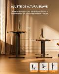 HLFURNIEU Escritorio elevable eléctrico 120×60 cm con torre de enchufes