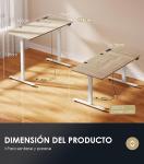 Escritorio elevable eléctrico OffiGo de 160×70 cm 2 enchufes + 2 USB