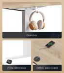 Escritorio elevable eléctrico OffiGo de 160×70 cm 2 enchufes + 2 USB