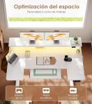 Escritorio Elevable Eléctrico OffiGo en Forma de U 140×74 cm con Soporte para Monitor