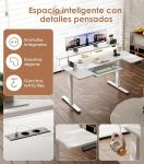 Escritorio Elevable Eléctrico OffiGo en Forma de U 140×74 cm con Soporte para Monitor