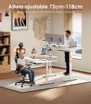 Escritorio Elevable Eléctrico OffiGo en Forma de U 140×74 cm con Soporte para Monitor