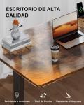 Escritorio Elevable Eléctrico HLFURNIEU 120x60 cm con 3 Enchufes