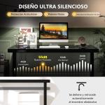 Escritorio Elevable Eléctrico GIANTEX 120x60 cm con Tablero de Cristal Templado