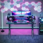 Escritorio Elevable Eléctrico OffiGo 140x60 cm con Tablero de Cristal Templado