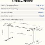 Marco de escritorio elevable eléctrico FLEXISPOT EC1 blanco con 4 memorias