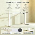 Marco de escritorio elevable eléctrico FLEXISPOT EC1 blanco con 4 memorias