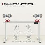 Marco elevable eléctrico SANODESK E1 PRO con doble motor, color blanco