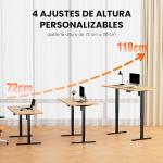 Estructura de escritorio elevable eléctrico ErGear color negro