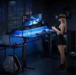 Escritorio Elevable Eléctrico HLFURNIEU 120x60 cm Gaming con LED App