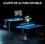 Escritorio Elevable Eléctrico HLFURNIEU 120x60 cm Gaming con LED App