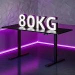 SANODESK QS-Gaming Escritorio Elevable Eléctrico 200x80 cm Negro