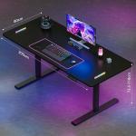 SANODESK QS-Gaming Escritorio Elevable Eléctrico 200x80 cm Negro