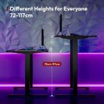 SANODESK QS-Gaming Escritorio Elevable Eléctrico 200x80 cm Negro