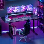 SANODESK QS-Gaming Escritorio Elevable Eléctrico 200x80 cm Negro