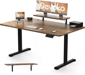 Devoko escritorio elevable eléctrico 160x70 cm marrón